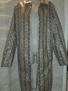 Emory Park Faux Snake Skin Trench Coat